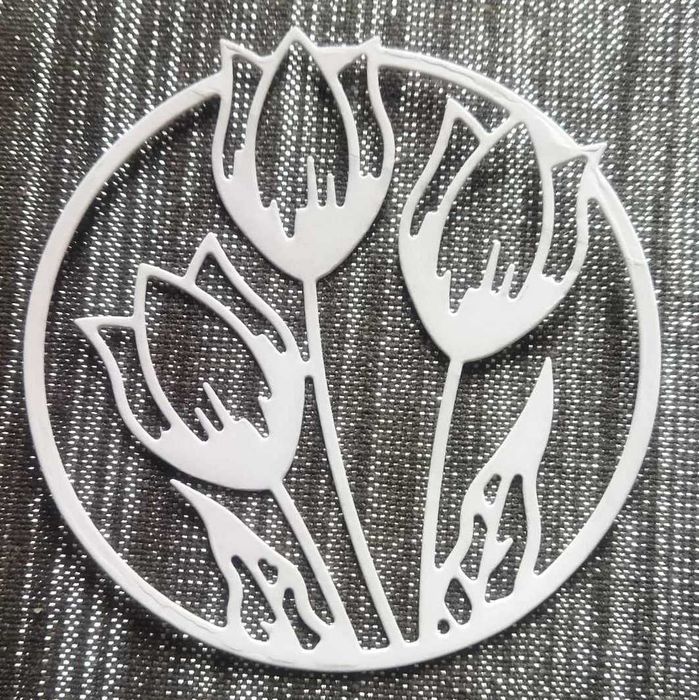 tulipany koło scrapbooking skrapki 10 szt.