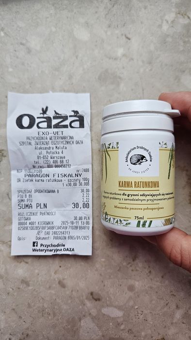 Sprzedam karmę ratunkową dla gryzoni
