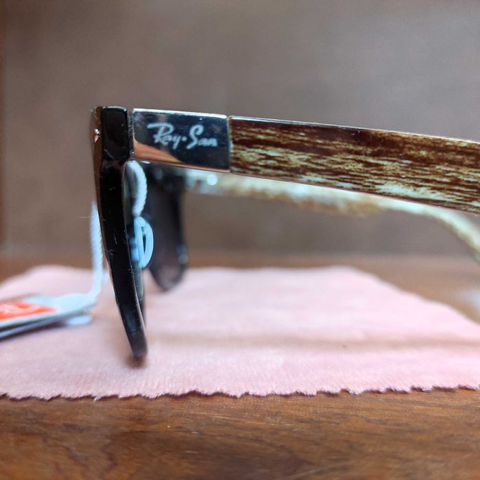 Сонцезахисні окуляри RaiSun класичної форми wayfarer, дужки під дерево