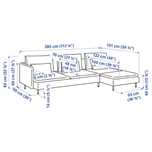 SÖDERHAMN sofa z szezlongiem, narożnik, kanapa, ikea