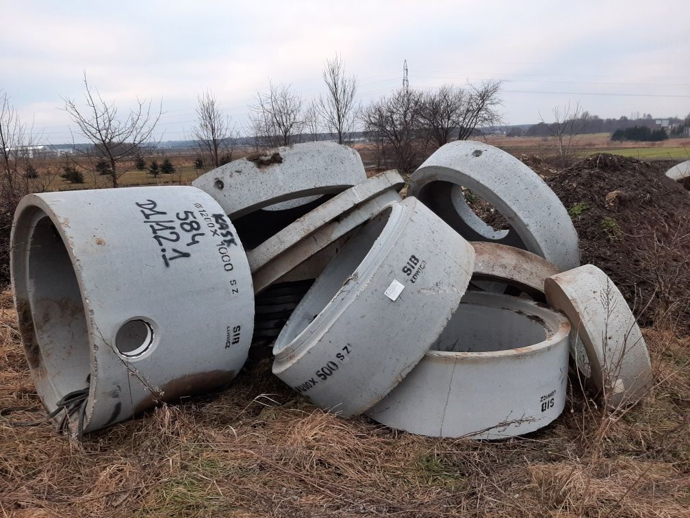 Kręgi betonowe, pokrywy odciążające itp