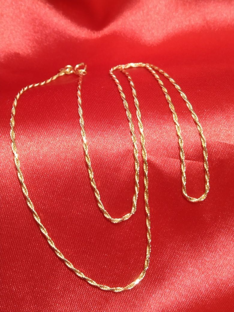 Złoty łańcuszek Kordel, złoto 585, 45 cm (217)