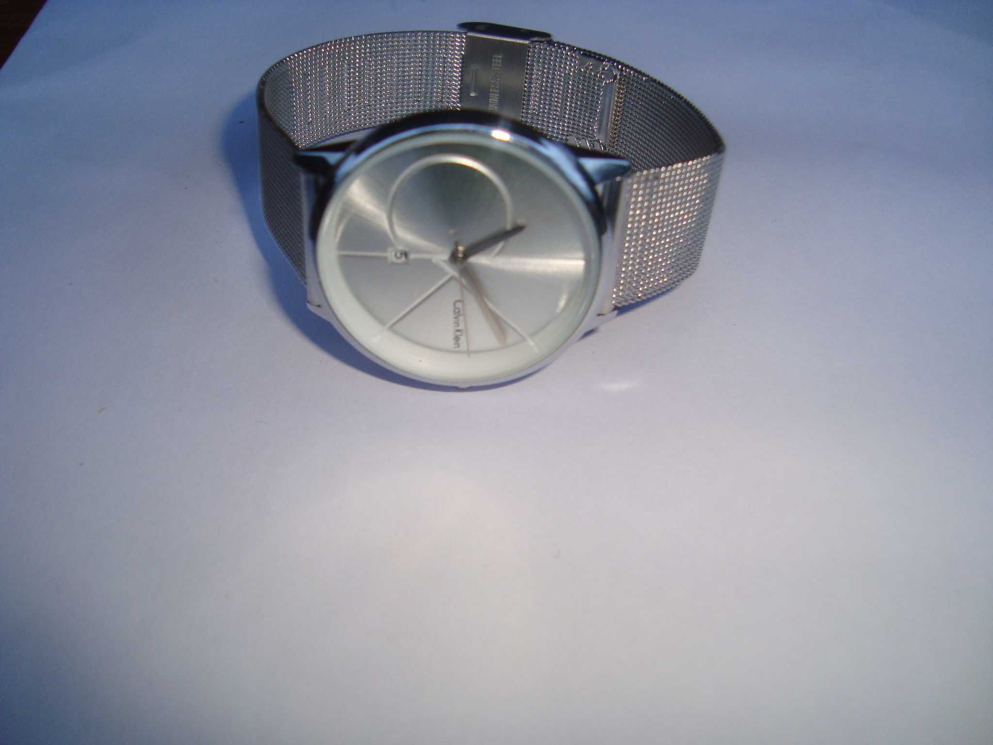 zegarek Calvin Klein z bransoletką - kolor srebrny nowy