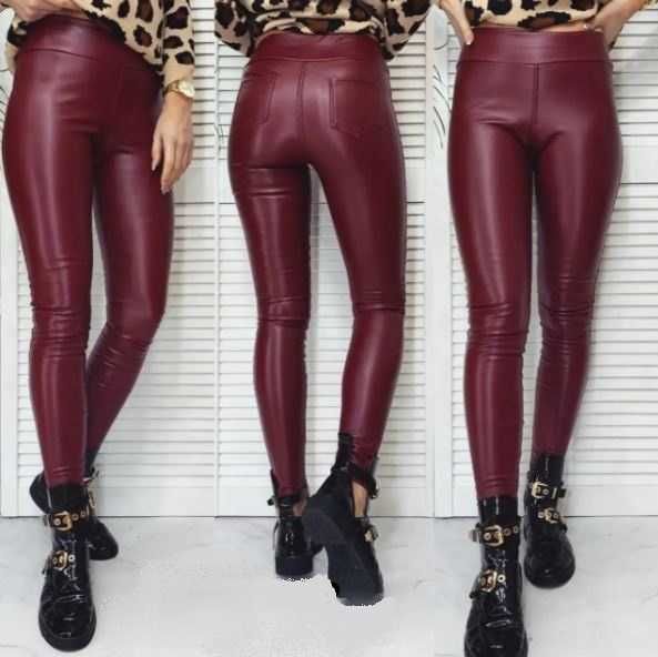 Легінси (лосини) чорні і марсала