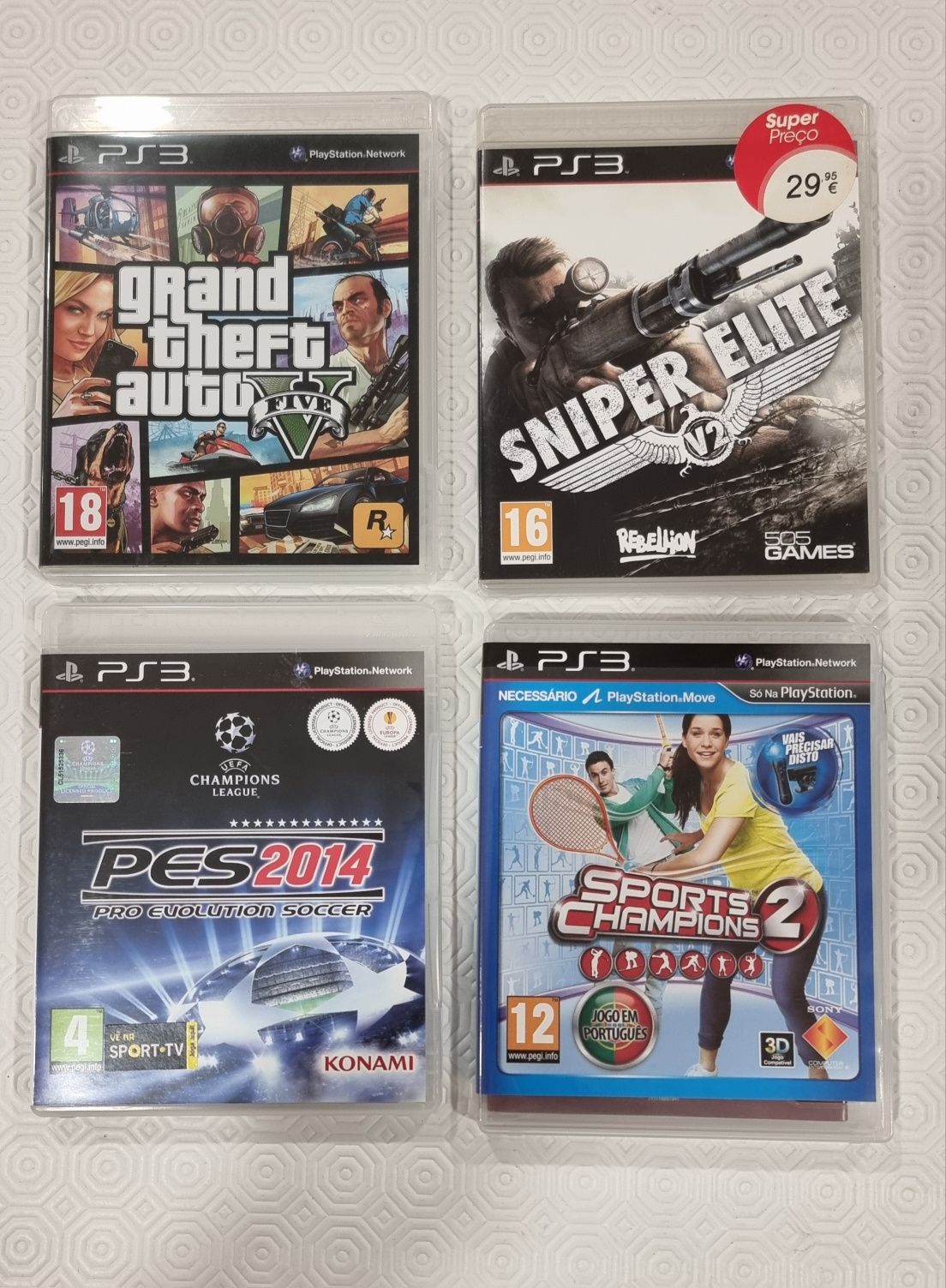 Playstation 3 Fat Preto com jogos