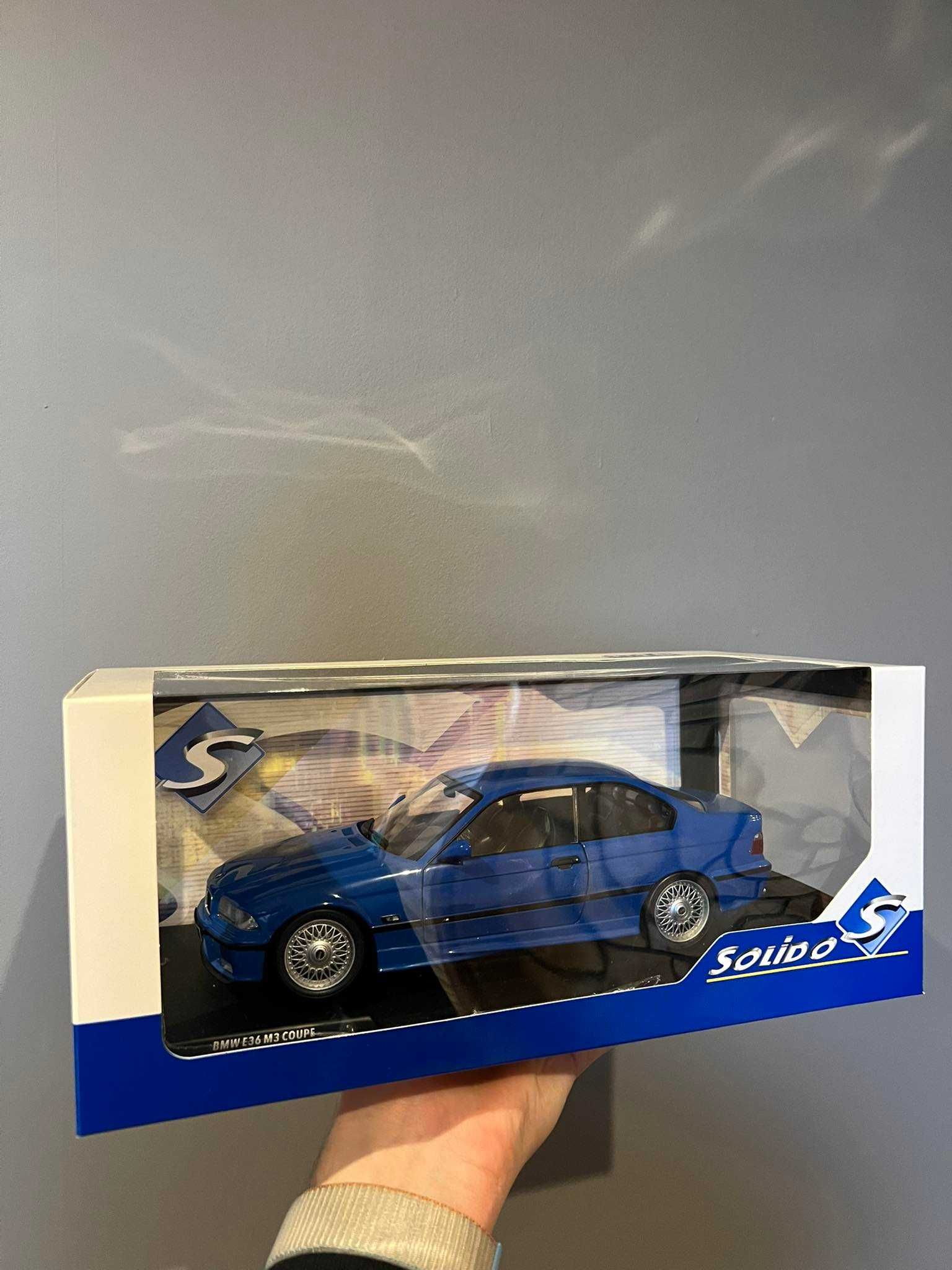 BMW E36 M3 Coupe 1996 Santorin Blue Solido 1:18