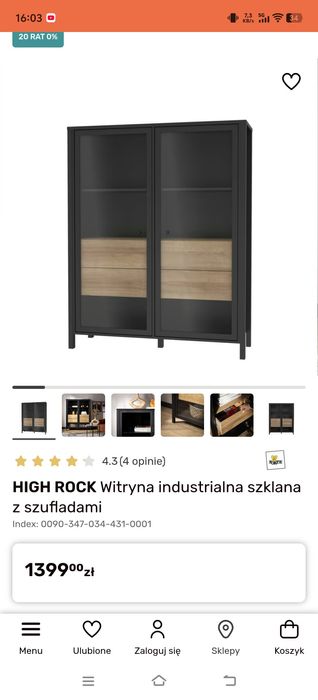przerobiona WITRYNA HIGH ROCK + podswietlenie RGBW