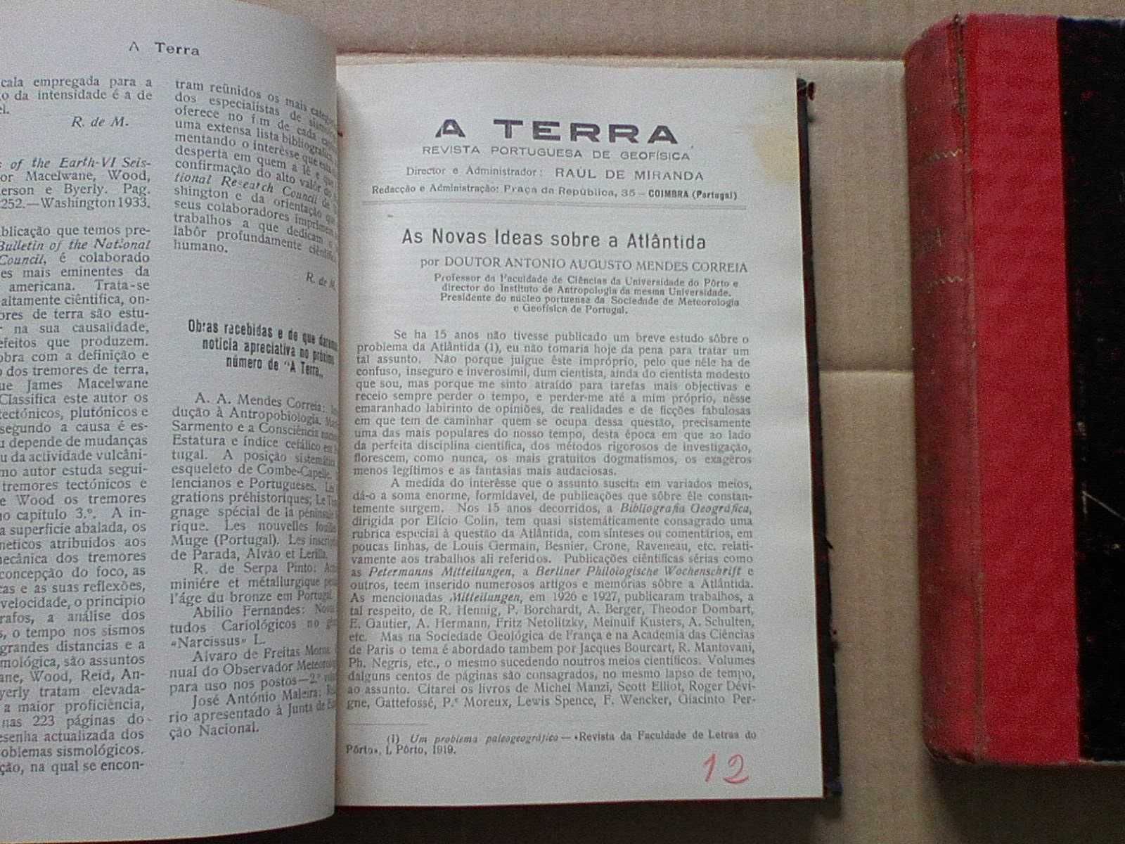 A terra - Revista De Sismologia e Geofísica  primeiros 20 Volumes