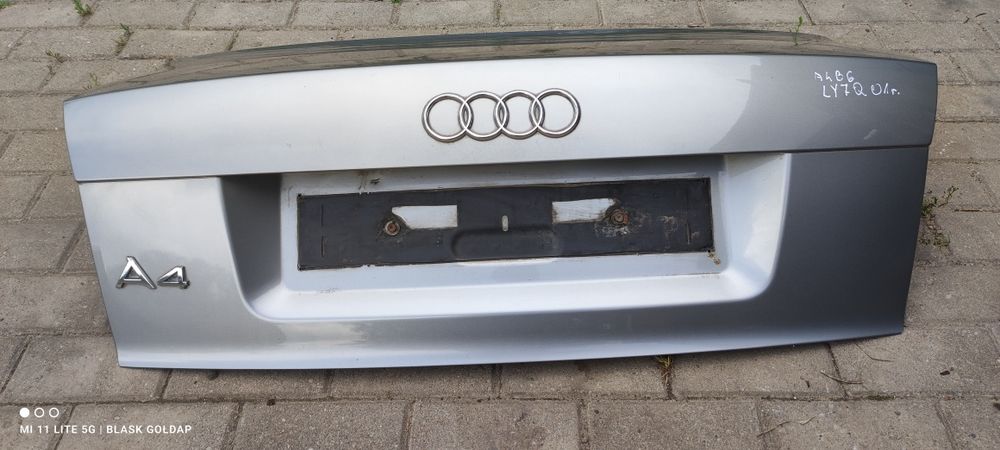 Klapa Bagażnika LY7Q Audi A4 B6 1.9 Sedan 01 Blask Gołdap
