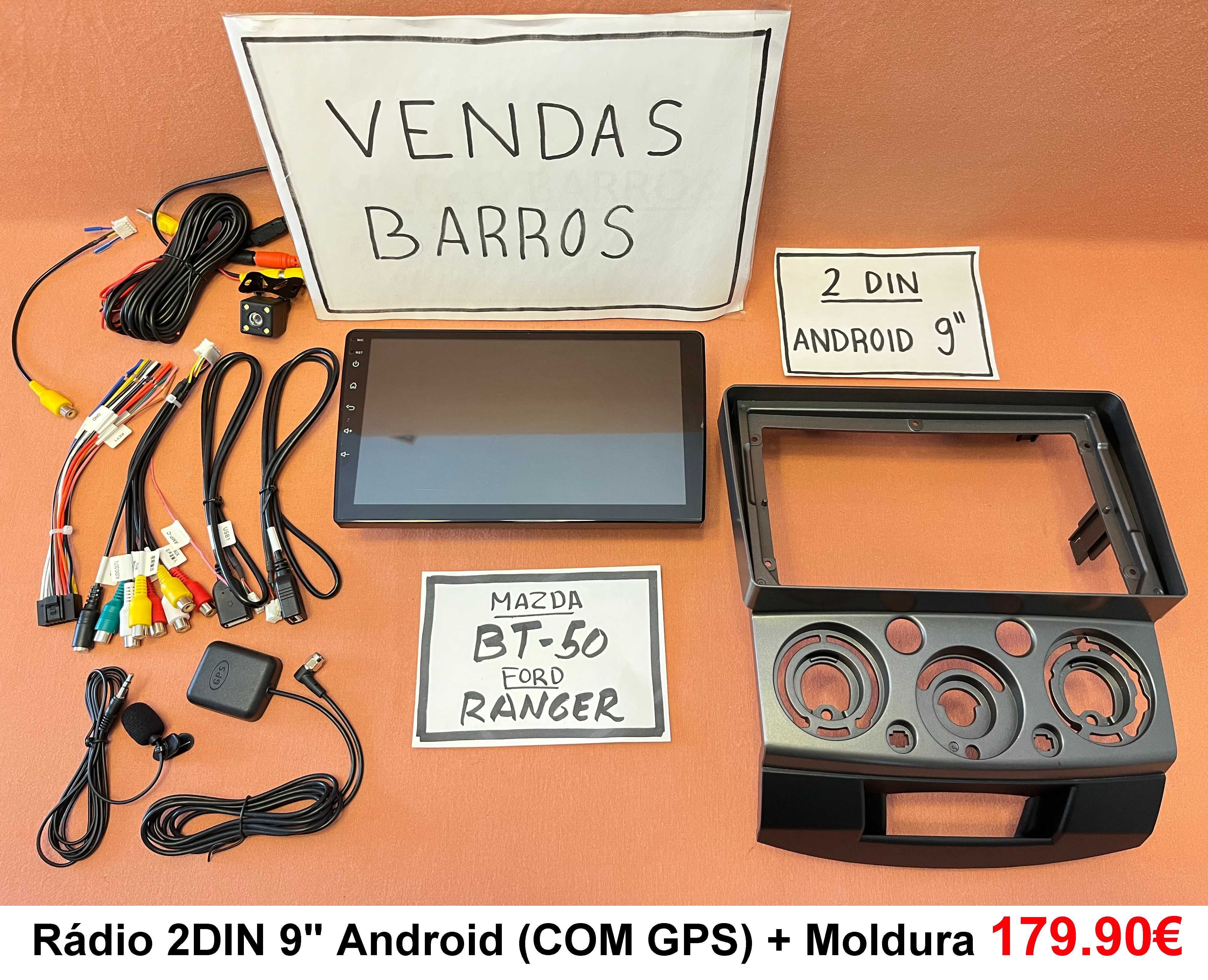 (NOVO) Rádio 2DIN • Mazda BT-50 • FORD Ranger • Android GPS [4+32GB]