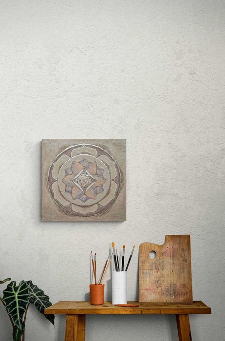 Obraz malowany akrylami "Lotus"