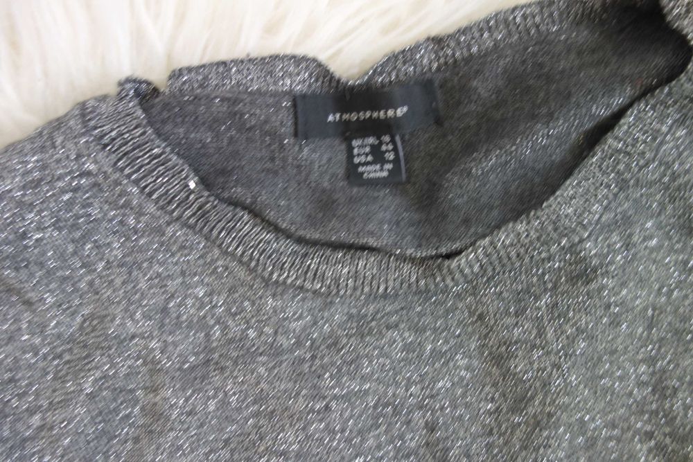 Atmosphere damski sweterek sweter rozmiar 16/44 srebrna nitka