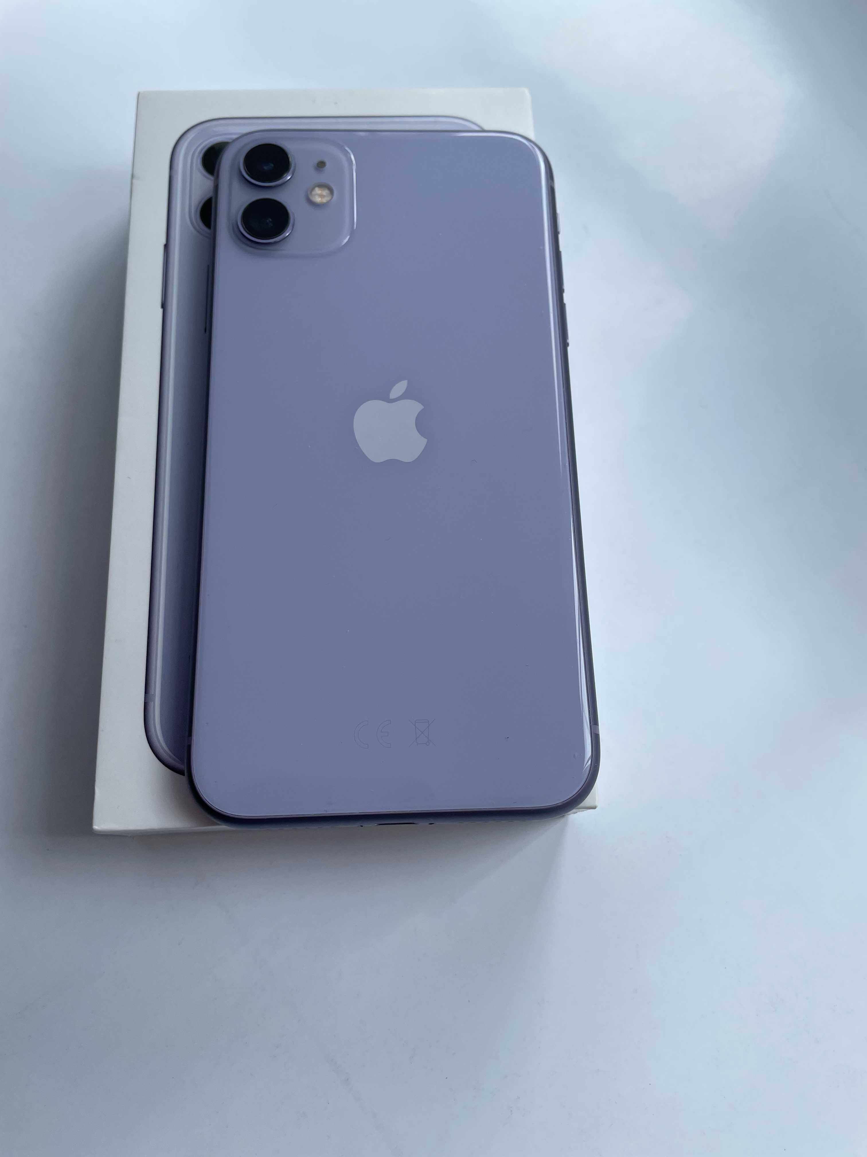 iPhone 11, Purple, 64 GB, bateria 100%, gwarancja