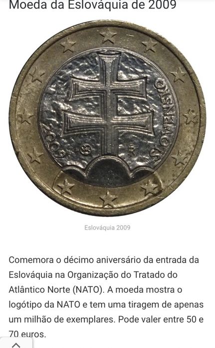 Conjunto Moedas euro Eslovaquia 2009 RARAS