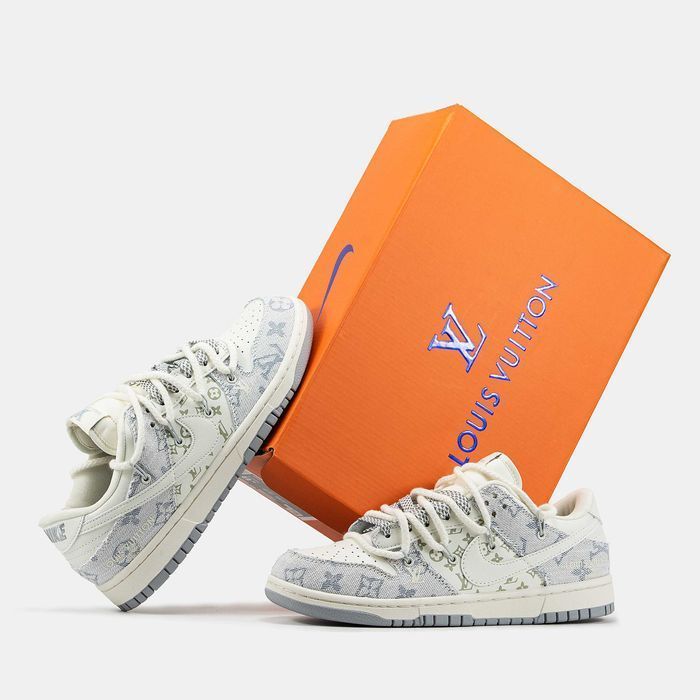 Кожаные кроссовки Nike SB Dunk Low x Louis Vuitton x Gloomy Bear найк