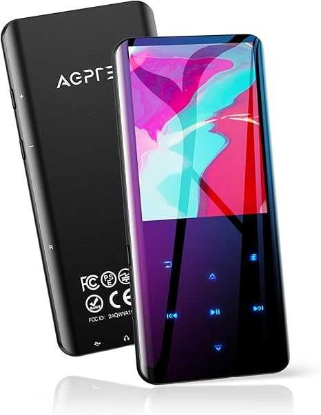 AGPTEK 64GB Bluetooth 5.3 głośnik MP3, HiFi karta TF do 128 GB, czarny