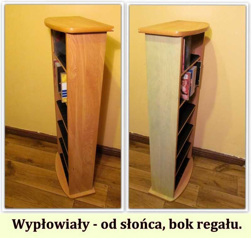 Regał wolnostojący stojak na 120 płyt CD pólka z płyta MDF olcha