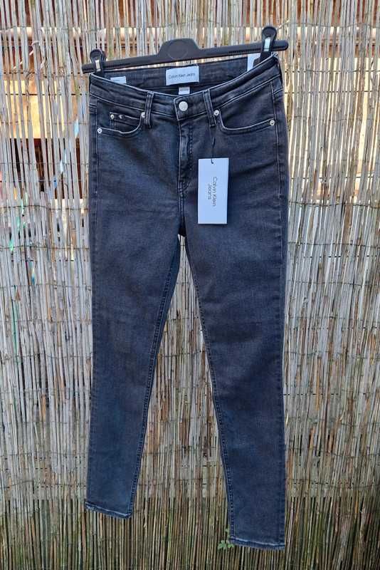Calvin Klein jeansy dżinsy spodnie ciemnoszare premium Nowe 29/30 36/S