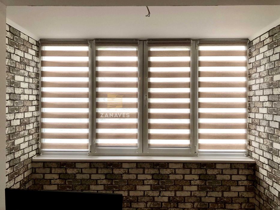 Тканинні ролети, жалюзи день ночь, римські, рулонні штори, ролеты