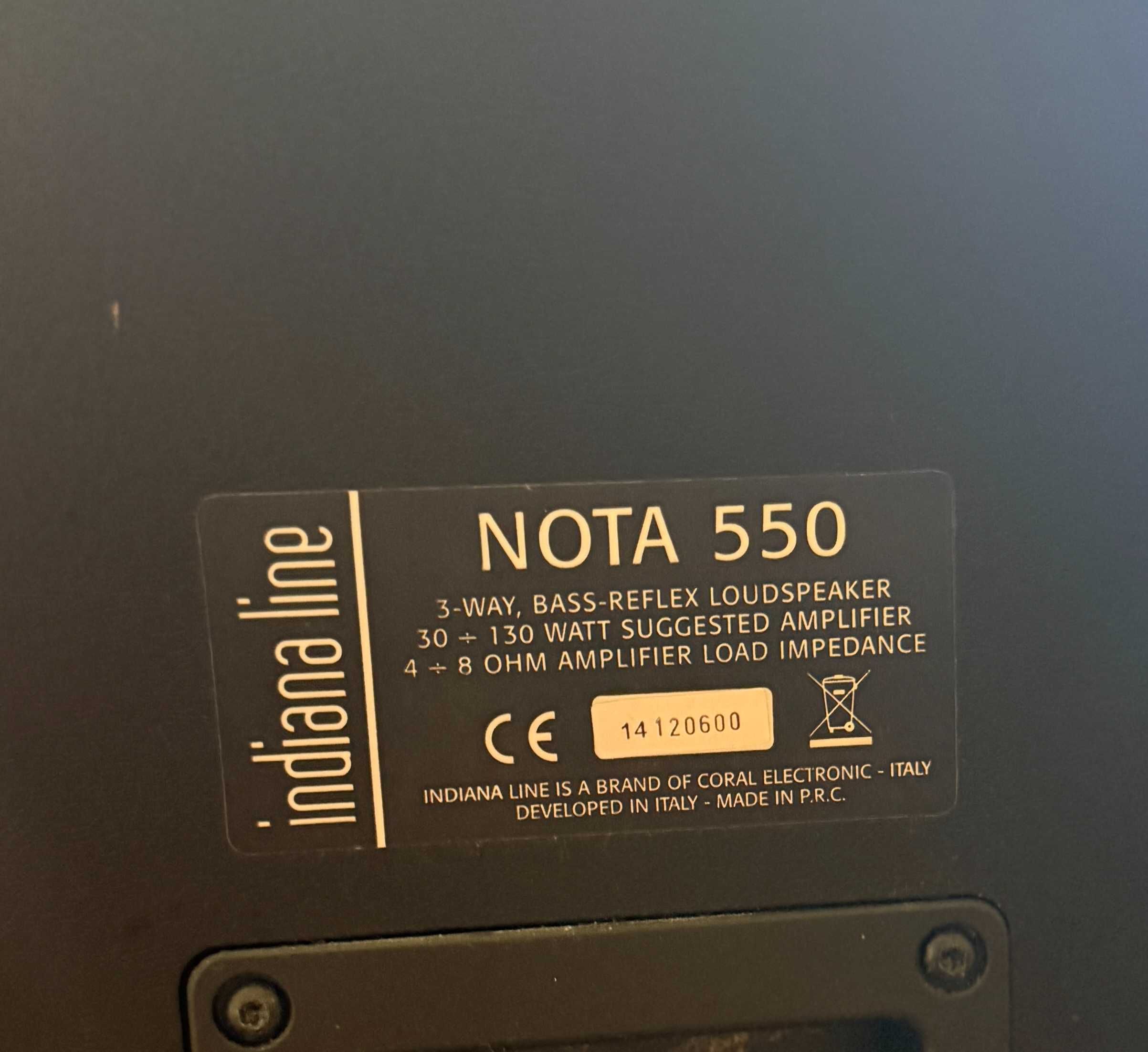 Głośniki kolumny Indiana Line NOTA 550 2 sztuki plus kable.