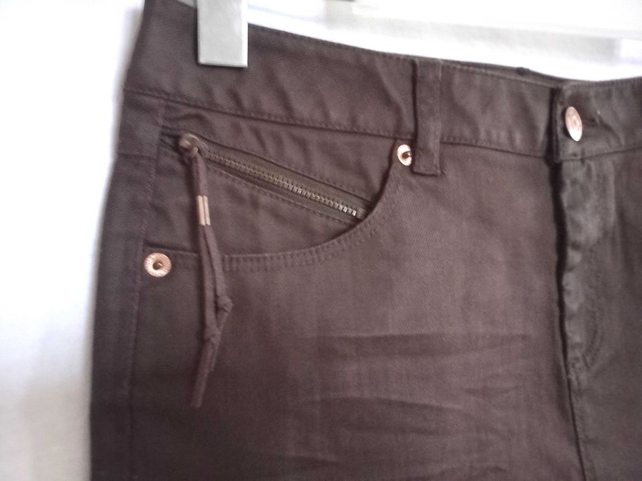 Spódnica brązowa MINI Jeans Woskowany r. 36 Lindex NOWA