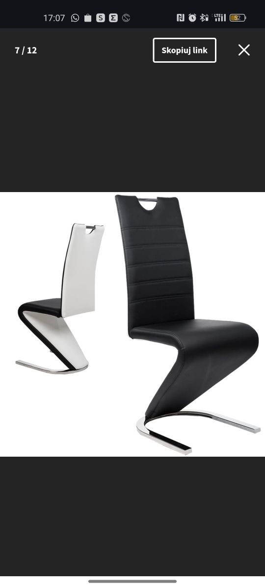 6 Krzeseł eleganckich, wygodnych ale eko skóra odchodzi