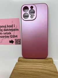 Etui Silicone Metallic Mikrofibra - iPhone 13 PRO MAX - Różowe
