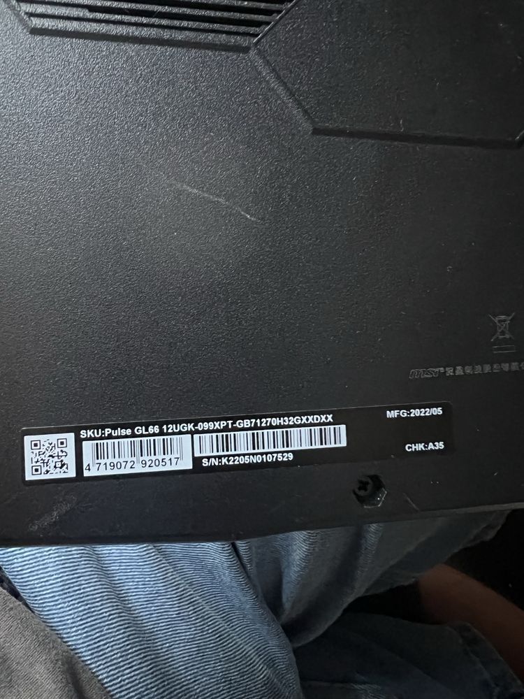 Laptop / Portatil MSI Pulse GL66 12UGK i7 12700H + Nvidia RTX 3070