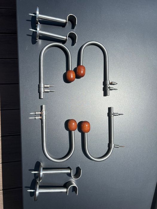 Par de varão para cortinas- Inox 170cm