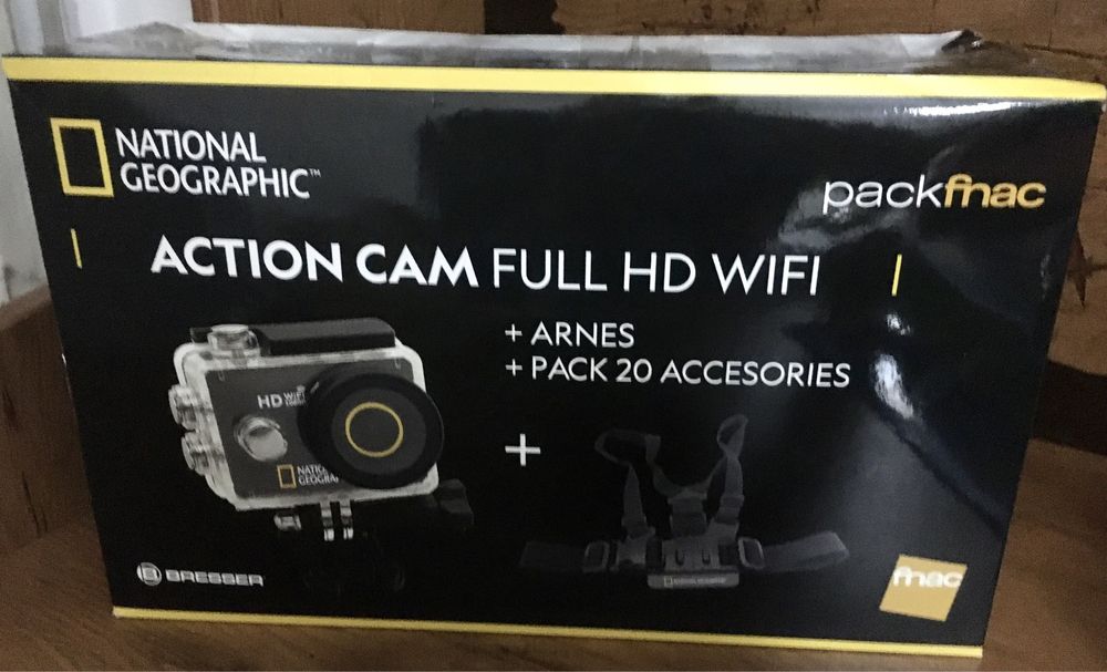 Câmara de ação Action camara Waterproof Full HD Wifi arnês acessórios