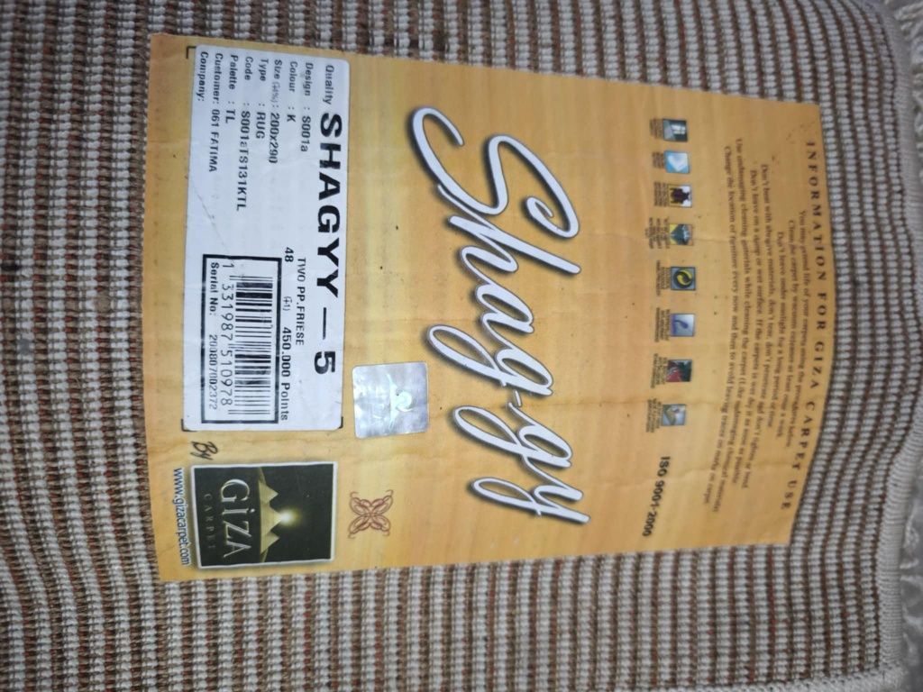 Dywan Shaggy 200/290 beżowy