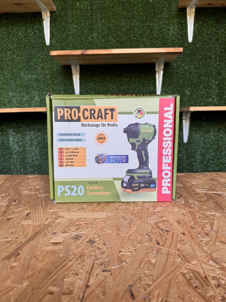 Акумуляторний гайковерт Procraft PS20 Імпакт 180Нм