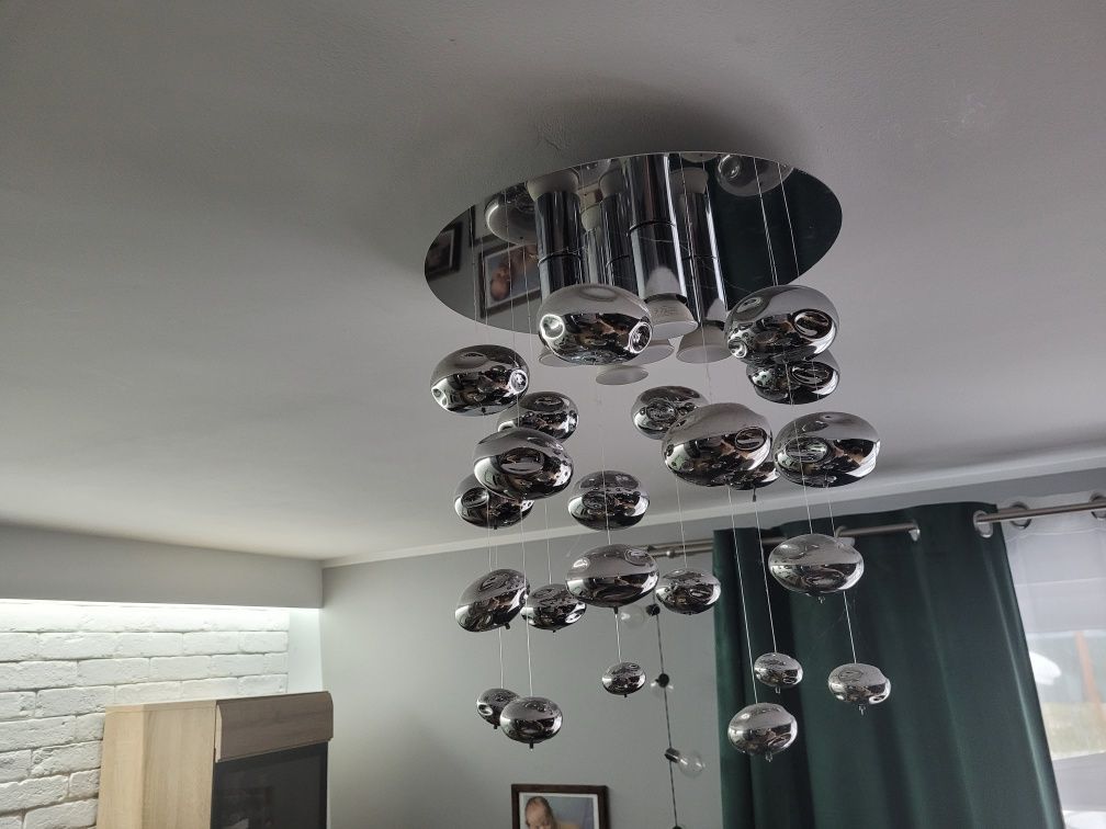 Lampa sufiowa kule chromowane
