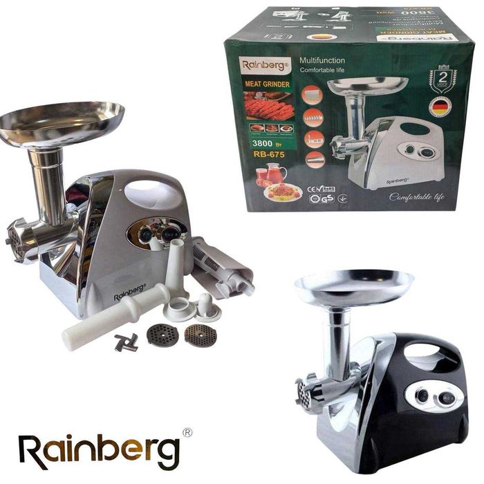 Новая мясорубка + соковыжималка Rainberg rb675 3800Вт электромясорубка