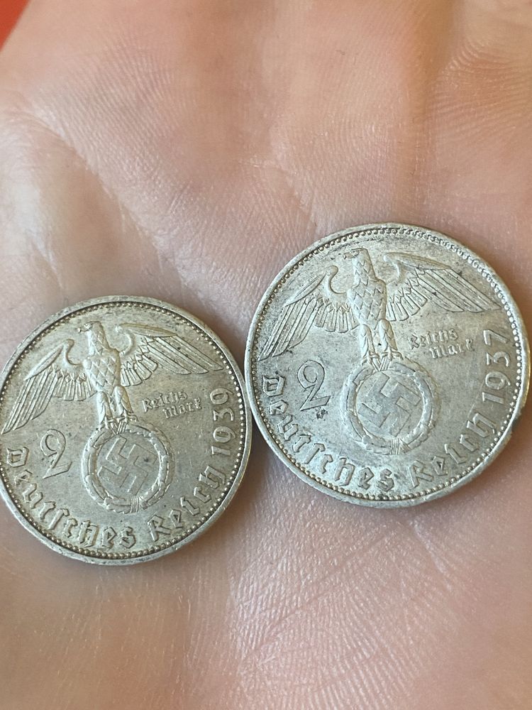 Zestaw monet 2x 2 Marki 1939, 1937