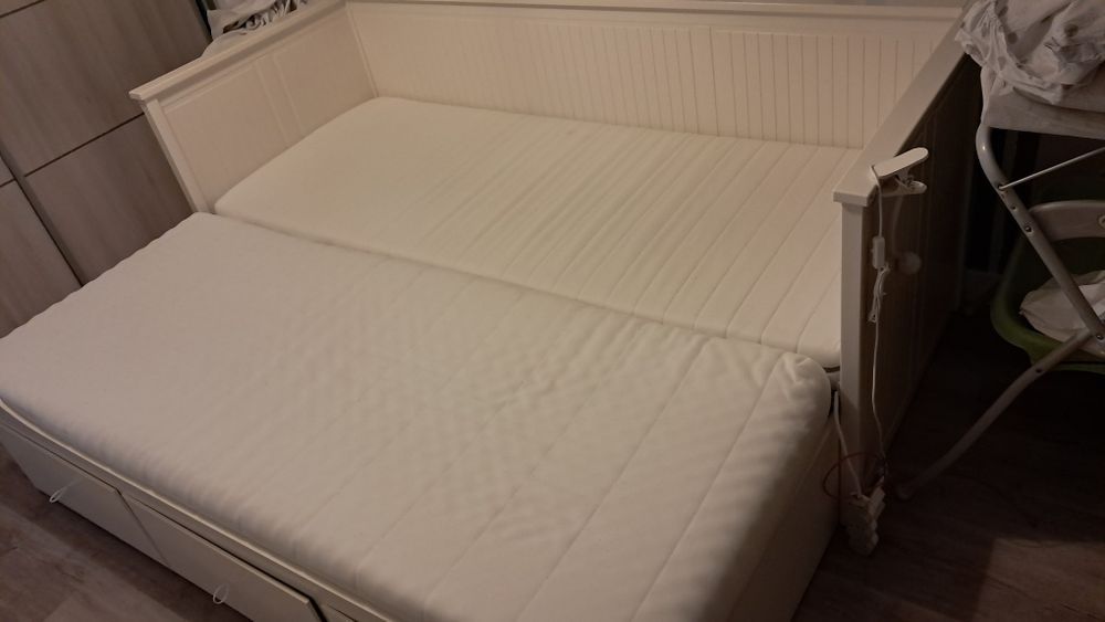 Cama Ikea - HEMNE
Cama indiv/dupla c/3 gav/2 colchões, branco/Åfjäll f