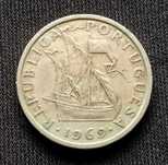 Moeda 5$00 cupro / níquel - Portugal - 1969