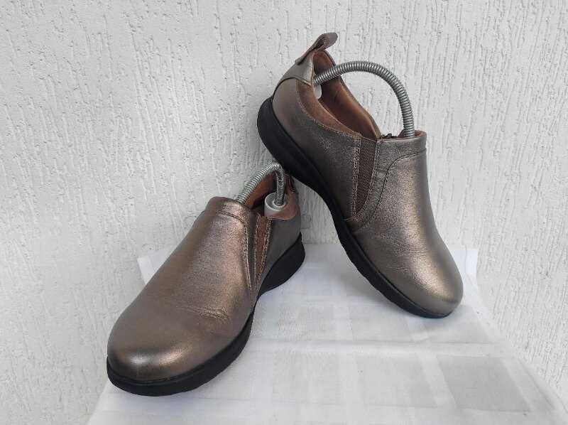 Брендовие кожанние туфли Clarks unstructured р.40