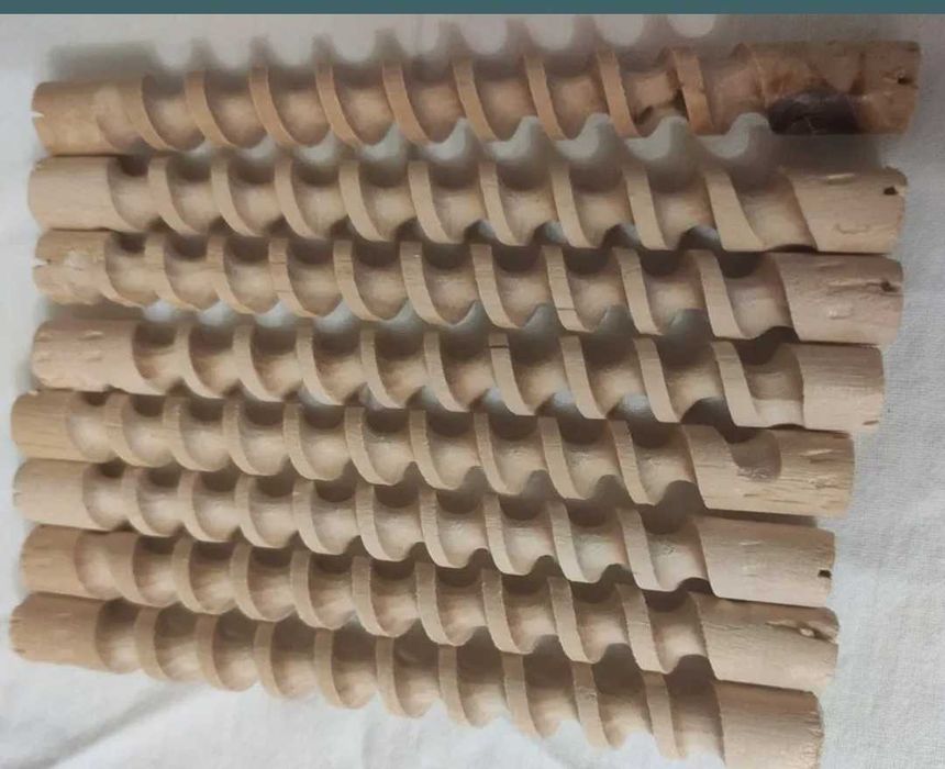 Коклюшки для волос, спиральные, бигуди дерево