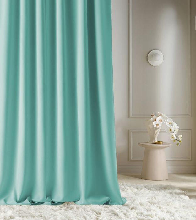 Zasłony Room99 140x250 4 sztuki miętowe przelotki.