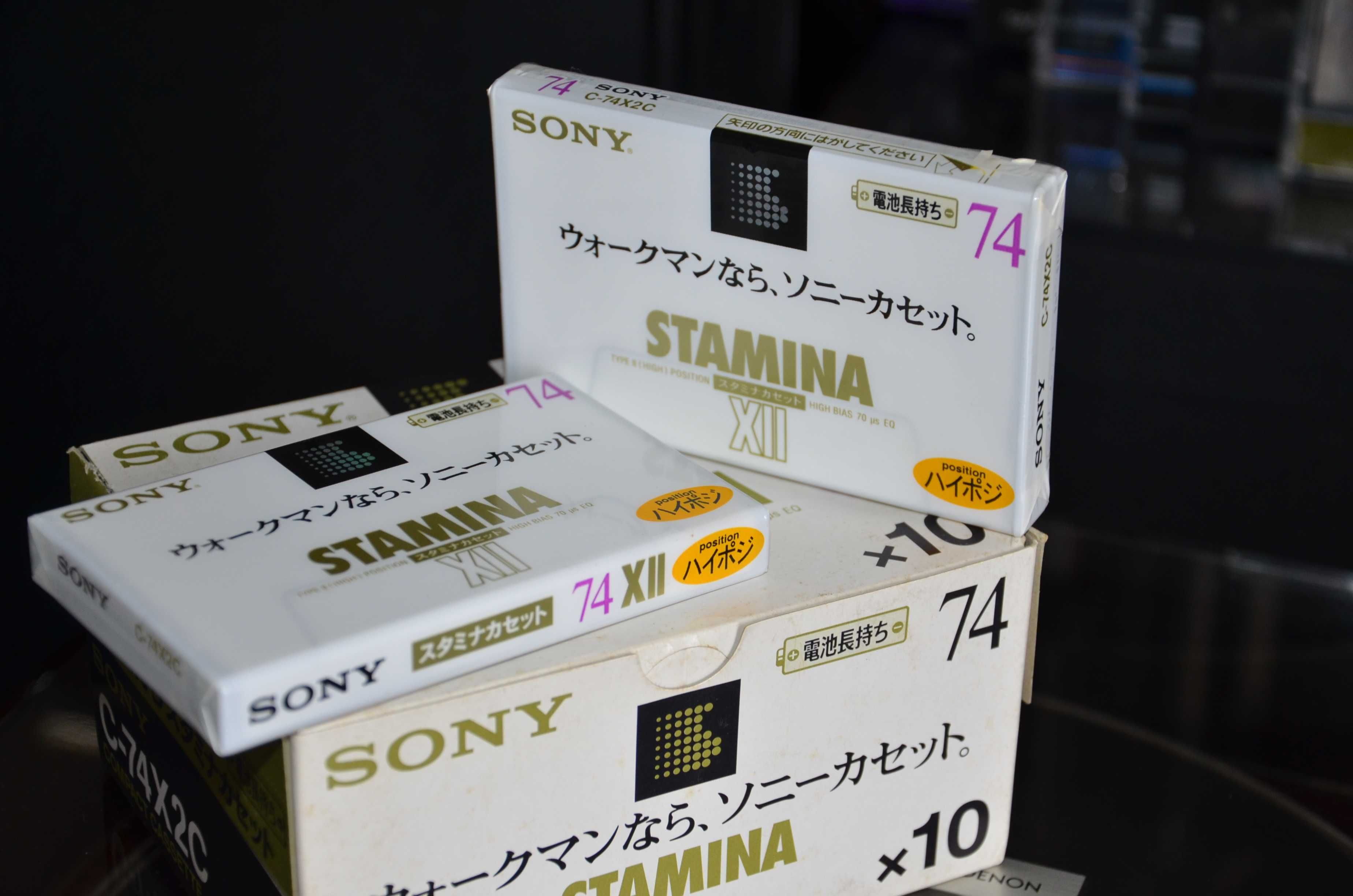 Новая аудиокассета SONY Stamina XII 74 мин Made in Japan (Идеал.Сост.)