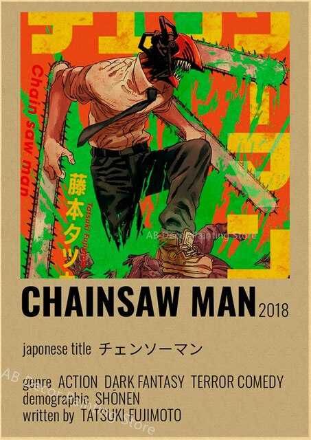 Аниме плакат Человек бензопила/Chainsaw Man/ОСТАЛОСЬ ПАРУ ШТУК!