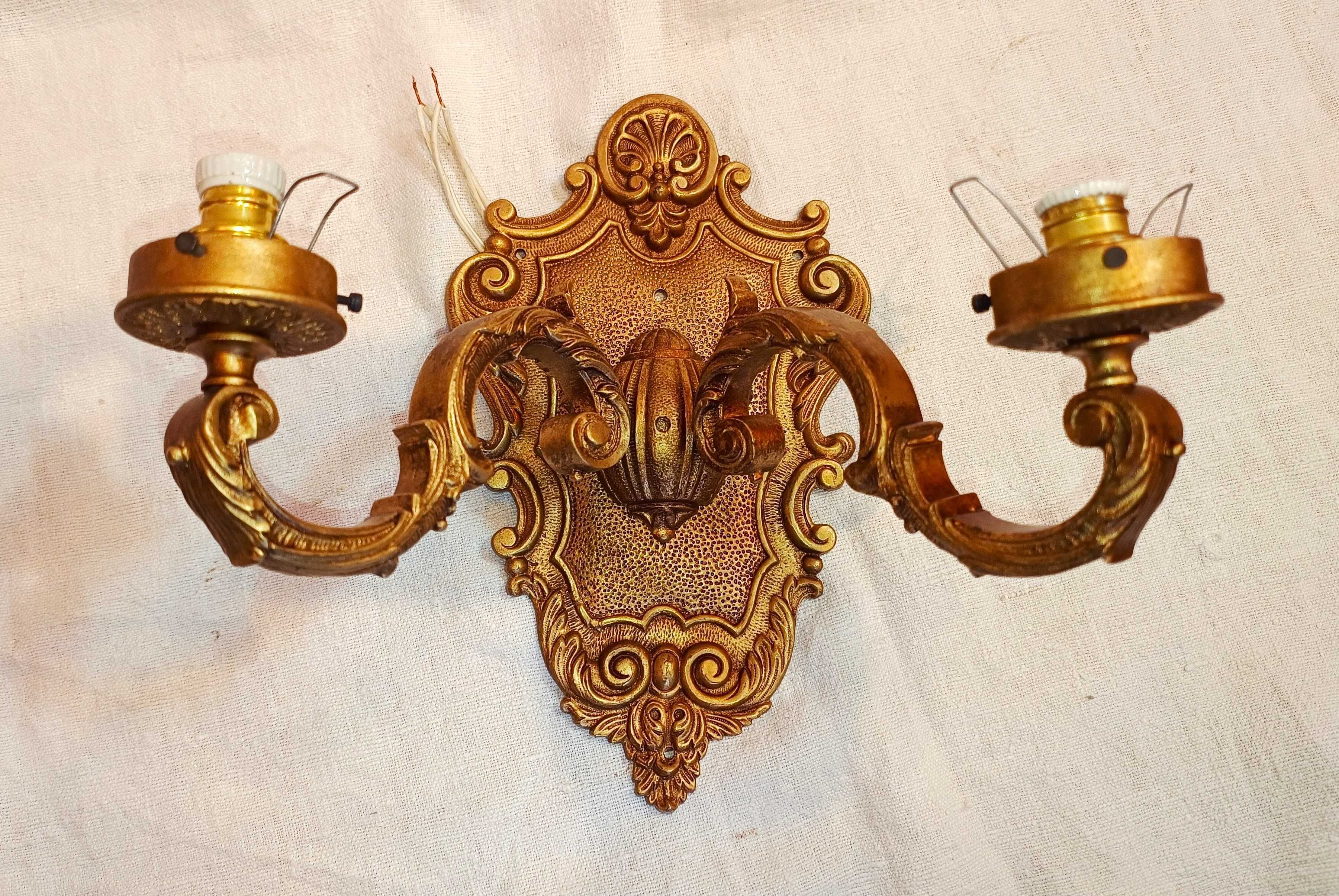 Par Apliques Bronze 2 Lâmpadas