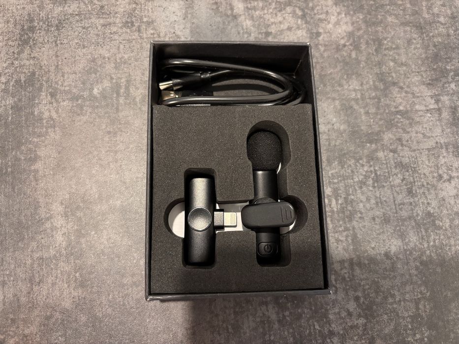 Бездротовий петличний мікрофон K11 для iPhone та iPad, чорний