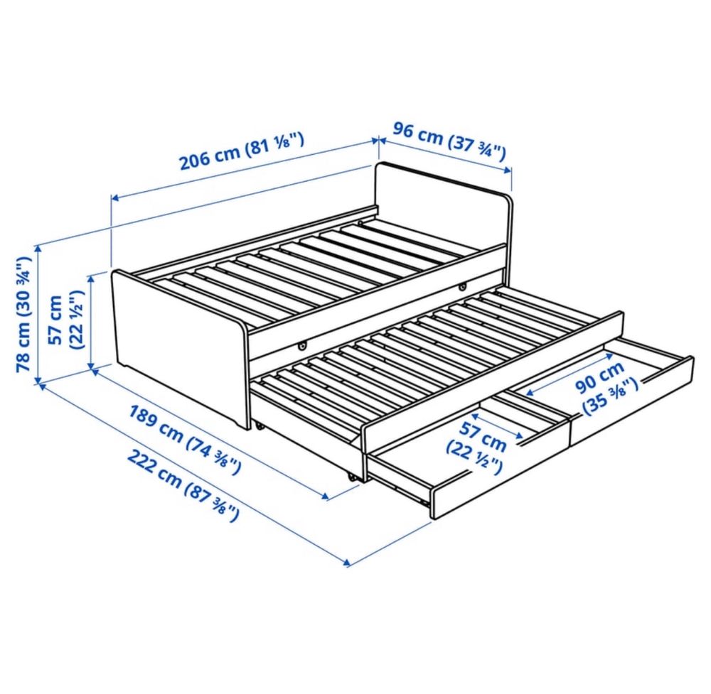 IKEA Cama Släkt 90x200