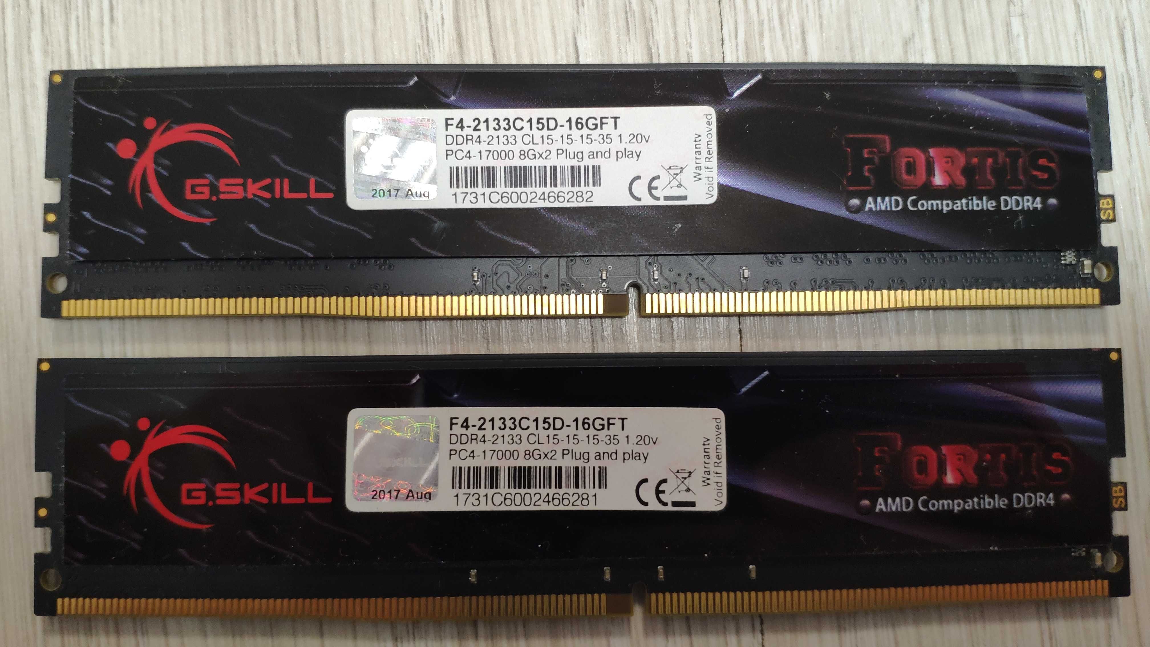 Оперативка G.Skill 16Gb (2x8) DDR4 2133 MHz CL 15