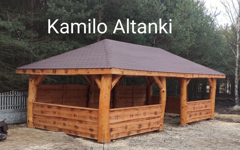 Altana altanka altanki altany ogrodowe na grubym balu