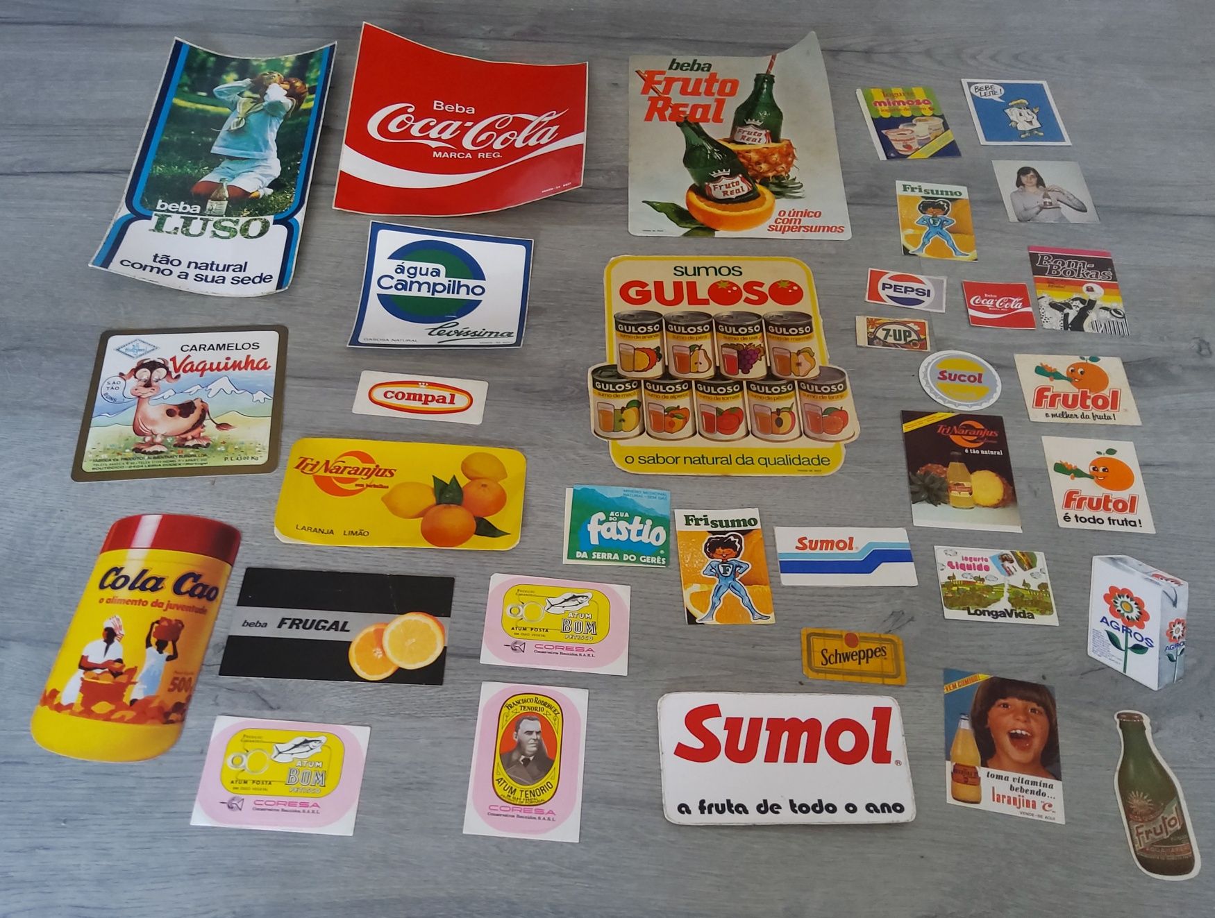 Cromos autocolantes - Coca-Cola - Compal - Luso - Frisumo