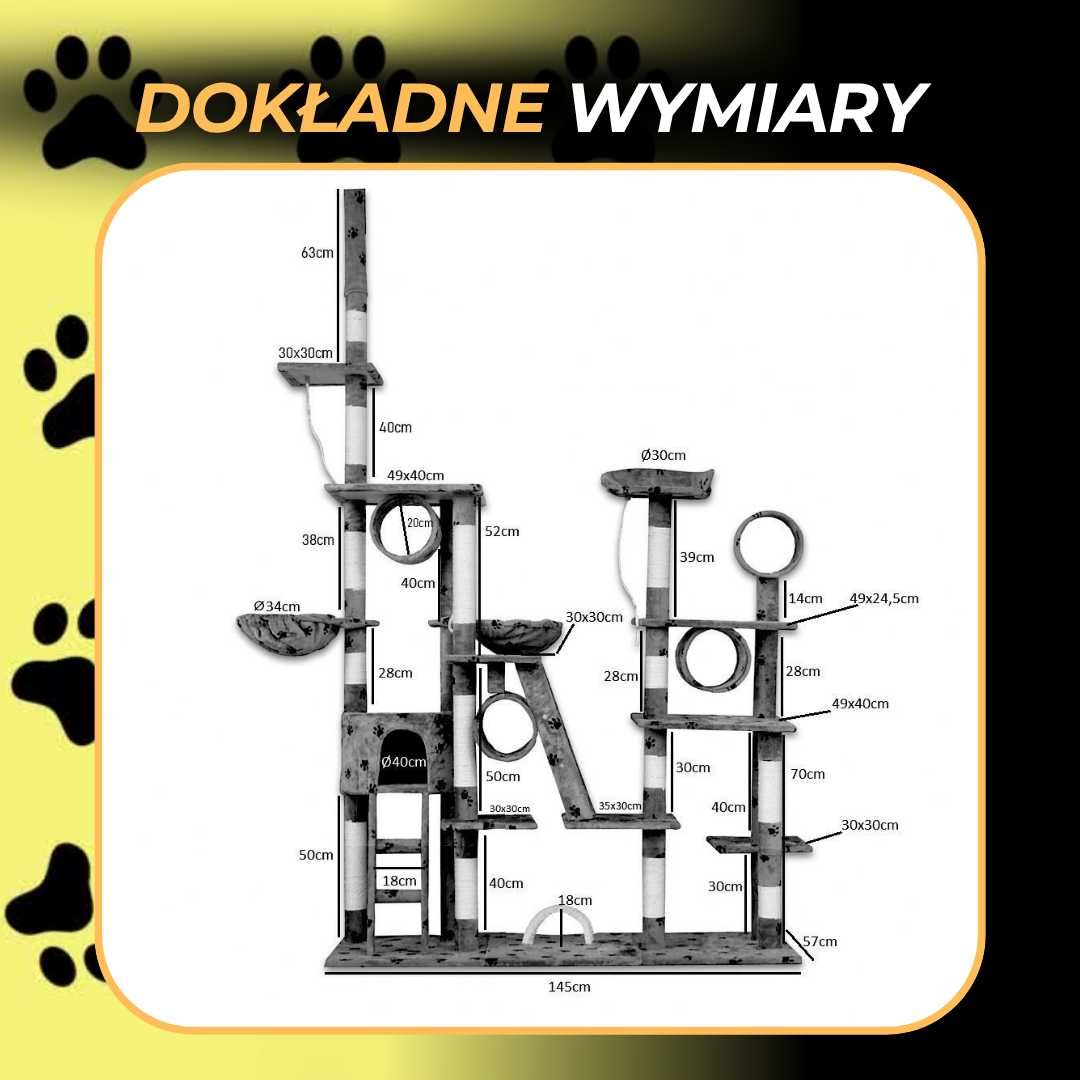 drapak dla kota drapaka dla dużego kota wysoki drapak dla kota 255 cm
