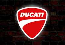 LED Neon DUCATI, Podświetlane Logo, Reklama 3D, Kaseton, Lampa